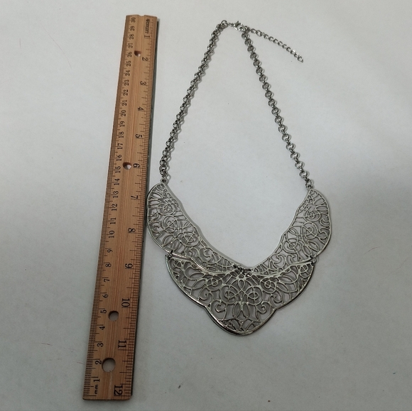 New Silver Filigree Collar Necklace - Picture 3 of 5